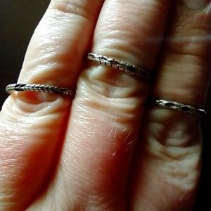 Antique 925 stacking rings